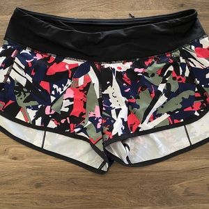 Lululemon Pop Cut Boom Juice Speed Shorts Size 8